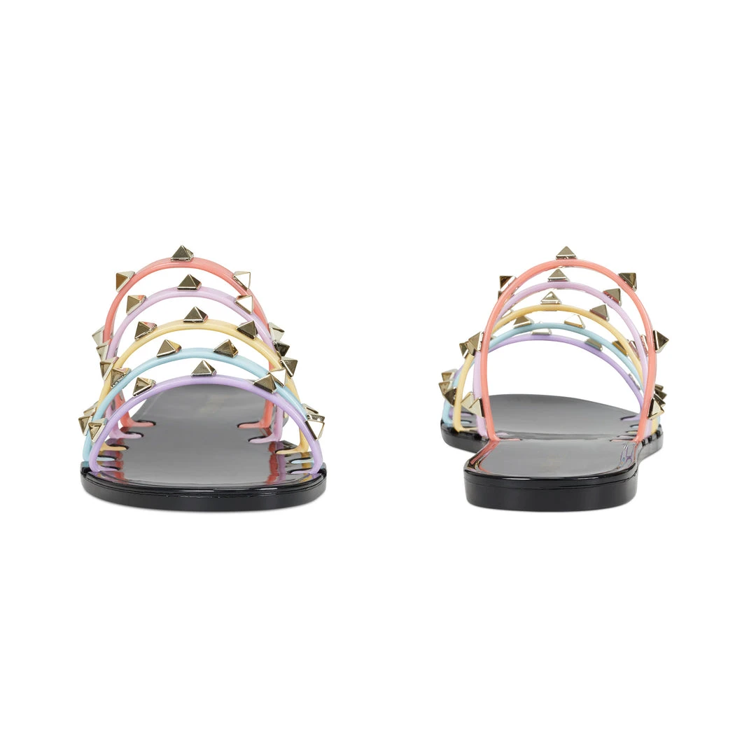 Nine West Color Pop Charli Flat Slide Sandals 7 Nine West Color Pop Charli Flat Slide Sandals