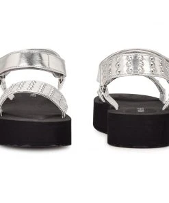 Nine West Comehere Studded Platform Sandals 10 Nine West Comehere Studded Platform Sandals