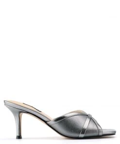 Nine West Metallic Mindset Dainty Heeled Slide Sandals
