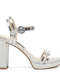 Nine West Daisy Open Toe Sandals Metallic Mindset