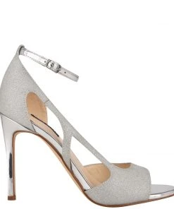 Nine West Metallic Mindset Dance Heeled Ankle Strap Sandals