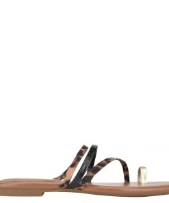 Nine West Darbie Flat Toe Ring Slide Sandals