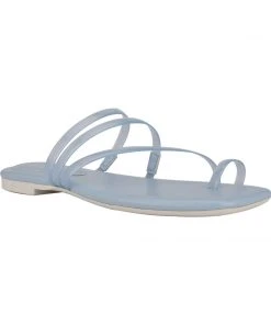 Nine West Darbie Flat Toe Ring Slide Sandals 8 Nine West Darbie Flat Toe Ring Slide Sandals