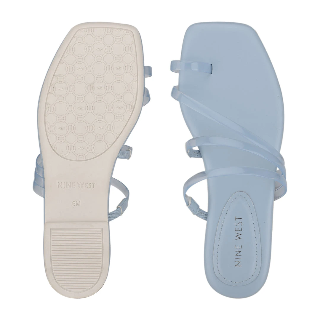 Nine West Darbie Flat Toe Ring Slide Sandals 7 Nine West Darbie Flat Toe Ring Slide Sandals