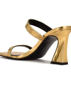 Nine West Heel Appeal Darla Heeled Slide Sandals 9 Nine West Heel Appeal Darla Heeled Slide Sandals