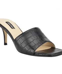 Nine West Donna Heeled Slide Sandals Heels