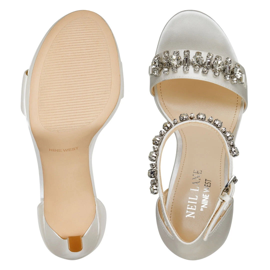 Nine West Heels Engaged Heeled Ankle Strap Sandals 8 Nine West Heels Engaged Heeled Ankle Strap Sandals