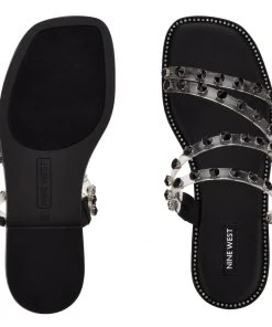 Nine West New Evan Flat Slide Sandals 11 Nine West New Evan Flat Slide Sandals