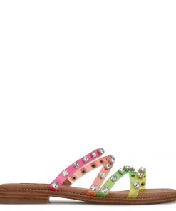 Nine West New Evan Flat Slide Sandals