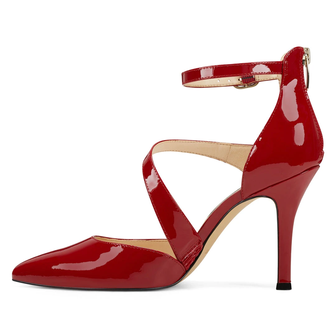 Nine West Heels Fawn Ankle Strap Pumps 6 Nine West Heels Fawn Ankle Strap Pumps