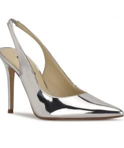 Nine West The F Collection Feather Pointy Toe Slingback Pumps