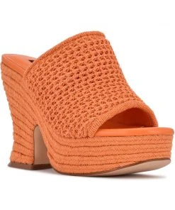 Nine West Fefee Platform Slide Sandals Weave Got You