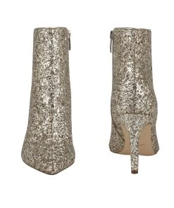 Nine West Fhayla Pointy Toe Booties Metallic Mindset