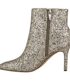 Nine West Fhayla Pointy Toe Booties Metallic Mindset