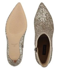 Nine West Fhayla Pointy Toe Booties Metallic Mindset