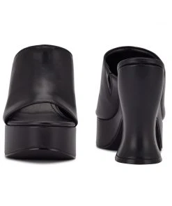 Nine West Flower Platform Slide Sandals 10 Nine West Flower Platform Slide Sandals