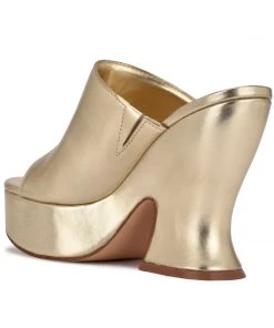 Nine West Y2K Revival Flower Platform Slide Sandals