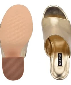 Nine West Y2K Revival Flower Platform Slide Sandals