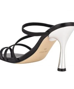 Nine West Franie Heeled Slide Sandals 9 Nine West Franie Heeled Slide Sandals