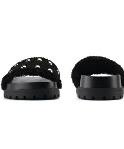 Nine West Freely Studded Flat Slide Sandals High Impact Platforms