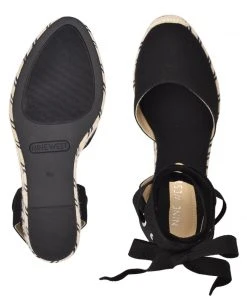 Nine West Lace It Up Friend Ankle Wrap Espadrille Wedge Sandals