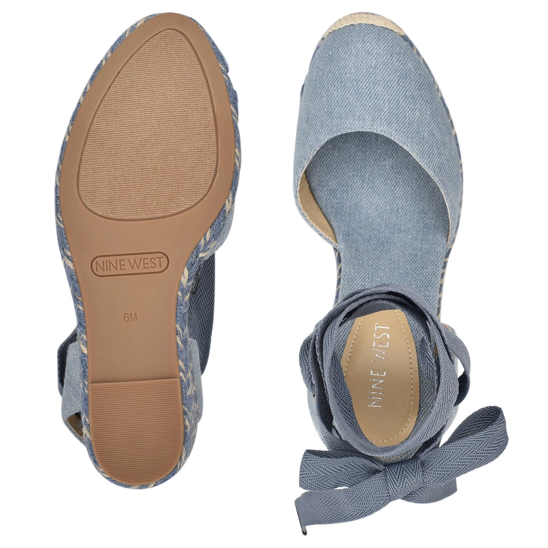 Nine West Friend Ankle Wrap Espadrille Wedge Sandals Lace It Up 7 Nine West Friend Ankle Wrap Espadrille Wedge Sandals Lace It Up