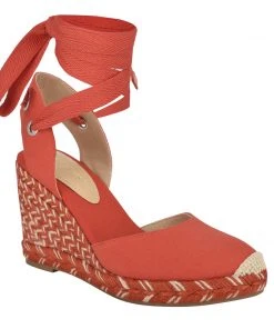 Nine West Lace It Up Friend Ankle Wrap Espadrille Wedge Sandals