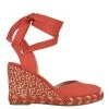 Nine West Lace It Up Friend Ankle Wrap Espadrille Wedge Sandals