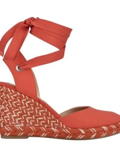 Nine West Lace It Up Friend Ankle Wrap Espadrille Wedge Sandals