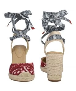 Nine West Lace It Up Friend Ankle Wrap Espadrille Wedge Sandals