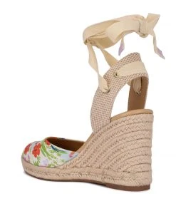 Nine West Friend Ankle Wrap Espadrille Wedge Sandals Lace It Up