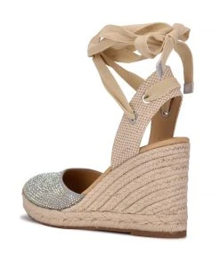Nine West Friend Ankle Wrap Espadrille Wedge Sandals 9 Nine West Friend Ankle Wrap Espadrille Wedge Sandals