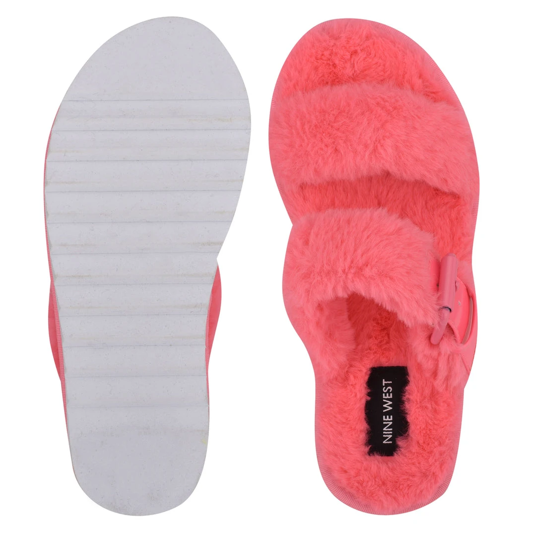 Nine West Color Pop Funkie Cozy Flat Slide Sandals 7 Nine West Color Pop Funkie Cozy Flat Slide Sandals
