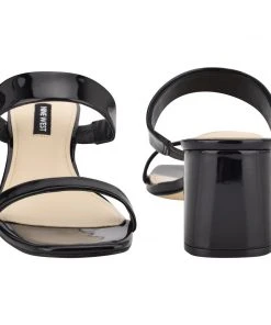 Nine West Heels Galvin Block Heel Slide Sandals 10 Nine West Heels Galvin Block Heel Slide Sandals