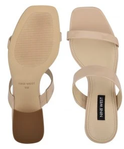 Nine West Heels Galvin Block Heel Slide Sandals 11 Nine West Heels Galvin Block Heel Slide Sandals
