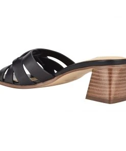Nine West Garnet Slide Sandals Heels 9 Nine West Garnet Slide Sandals Heels