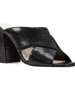 Nine West Gigi Block Heel Slide Sandals