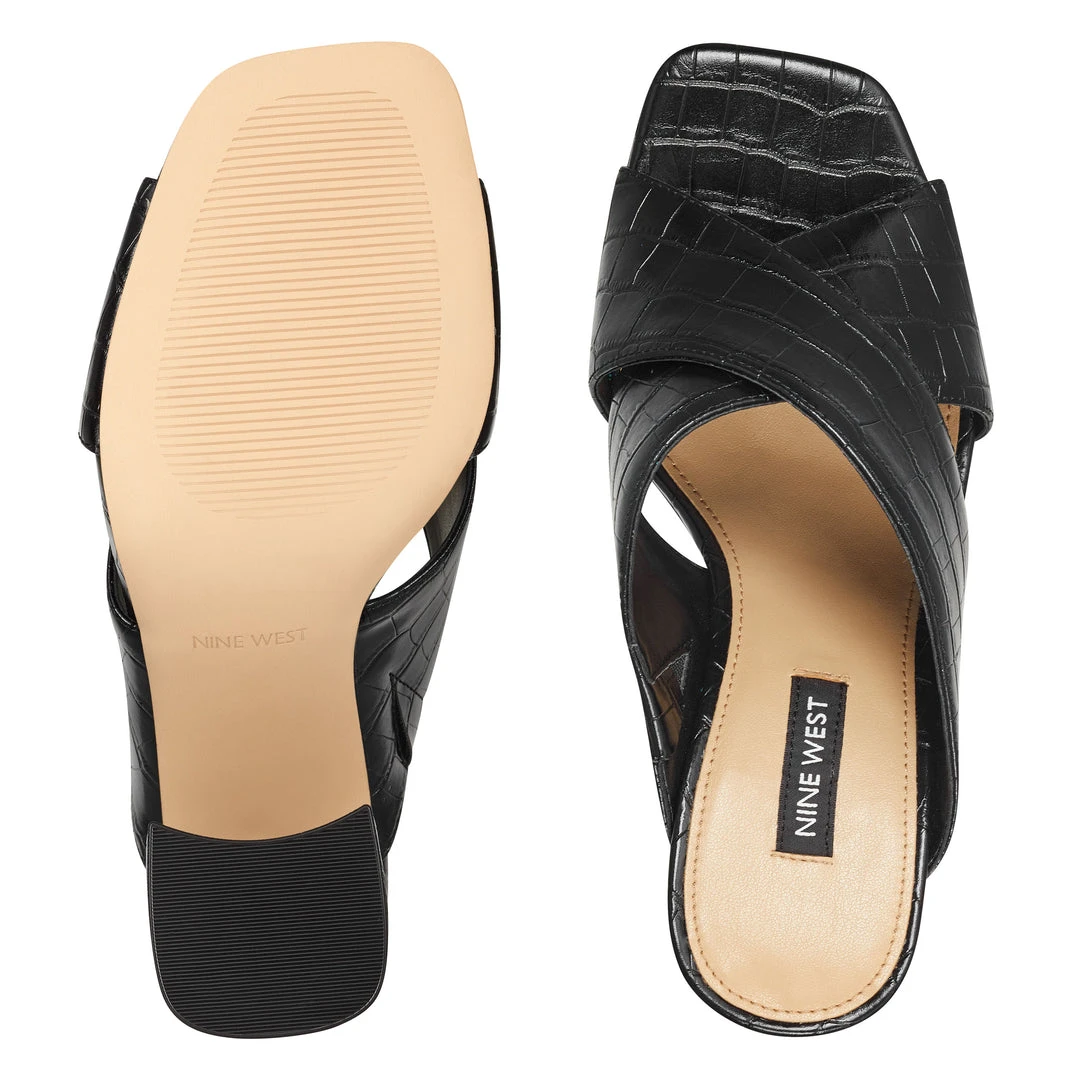 Nine West Gigi Block Heel Slide Sandals Heel Appeal 8 Nine West Gigi Block Heel Slide Sandals Heel Appeal