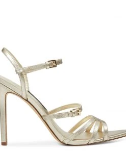 Nine West Gilficco Strappy Sandals Metallic Mindset