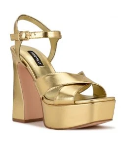 Nine West Glows Platform Sandals High Impact Platforms