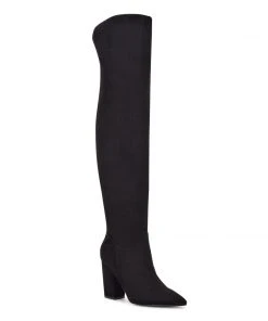 Nine West Goforit Over The Knee Heeled Boots 8 Nine West Goforit Over The Knee Heeled Boots