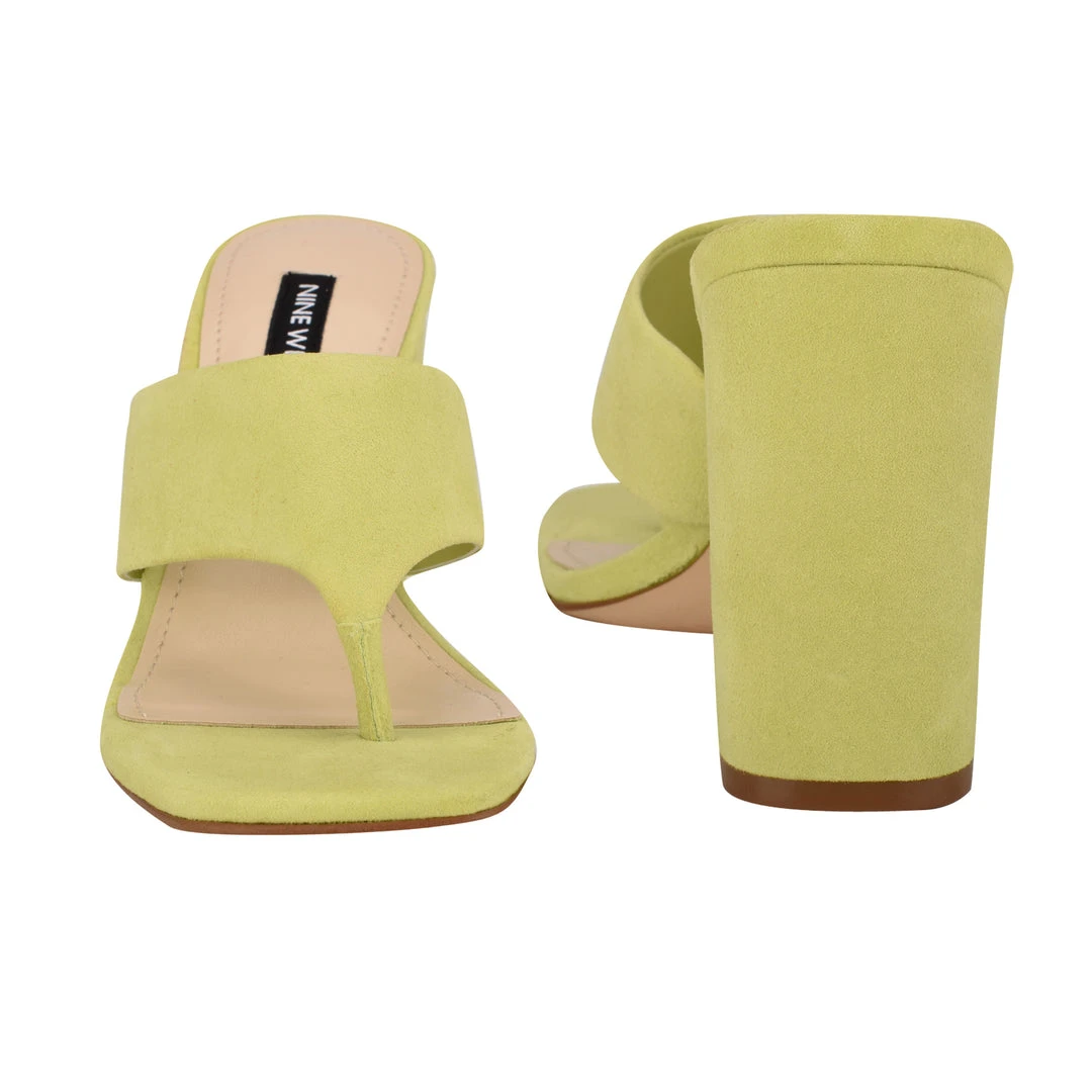 Nine West Gogo Block Heel Slide Sandals 6 Nine West Gogo Block Heel Slide Sandals