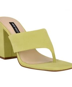 Nine West Gogo Block Heel Slide Sandals 8 Nine West Gogo Block Heel Slide Sandals
