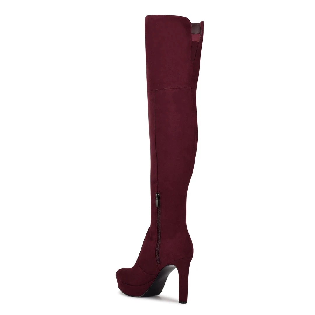 Nine West Gotcha Wide Calf Over The Knee Platform Boots 5 Nine West Gotcha Wide Calf Over The Knee Platform Boots