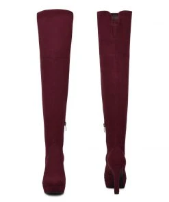 Nine West Gotcha Wide Calf Over The Knee Platform Boots 10 Nine West Gotcha Wide Calf Over The Knee Platform Boots