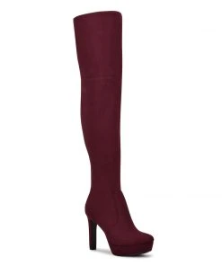 Nine West Gotcha Wide Calf Over The Knee Platform Boots