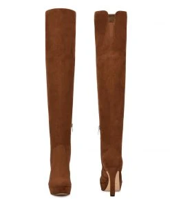 Nine West Gotcha Wide Calf Over The Knee Platform Boots High Impact Platforms
