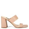Nine West Gya Block Heel Slide Sandals