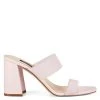 Nine West Heels Gya Block Heel Slide Sandals 2 Nine West Heels Gya Block Heel Slide Sandals