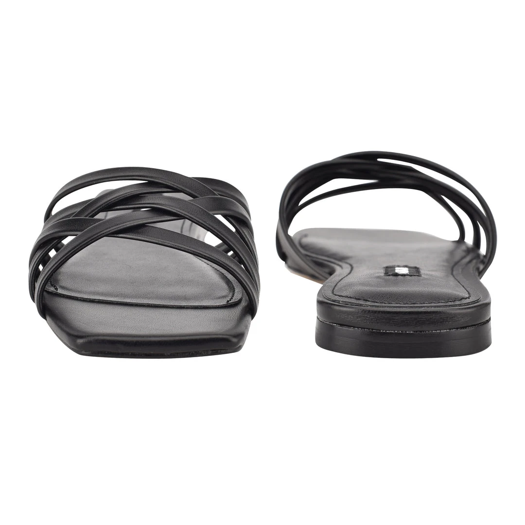 Nine West Halen Flat Slide Sandals 6 Nine West Halen Flat Slide Sandals